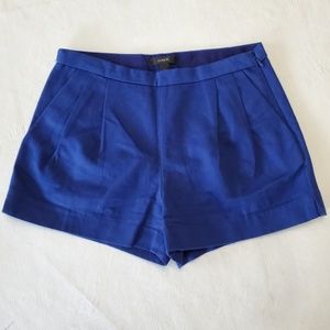 J CREW pleated textured cotton shorts with pockets